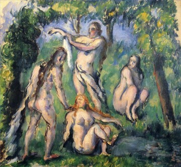 Quatre baigneurs 2 Paul Cézanne Peinture à l'huile